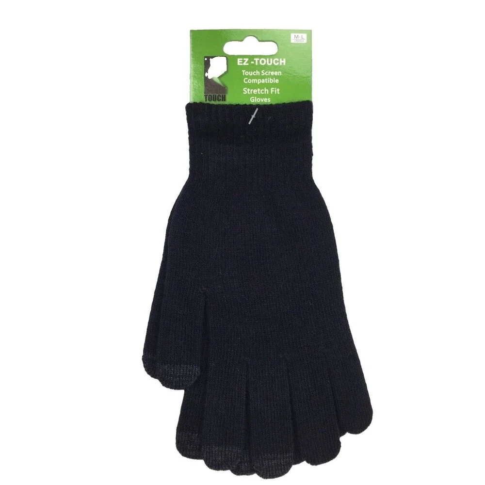 Gloves EZ-Touch Women's M Stretch Touch Screen Compatible iPhones iPads Etc New